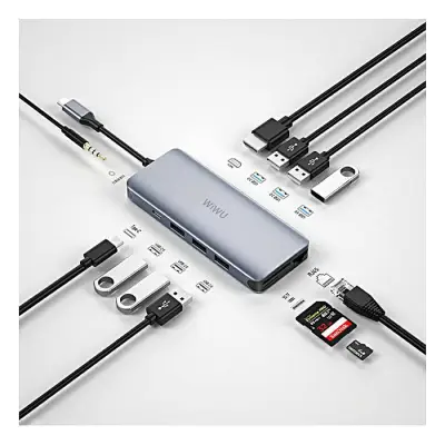 WiWU Alpha 12-in-1 Type C Hub Multiple Function Adapter